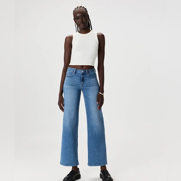 Quince Denim - Quince Bella Stretch Wide Leg Jeans in Seaside